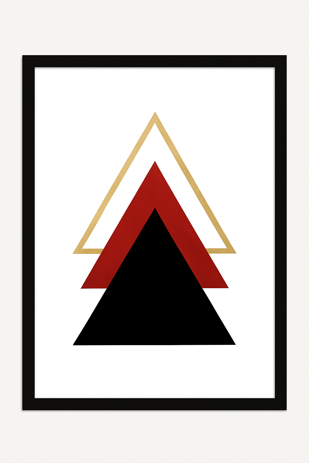 Modern Geometric Wall Art - Set of 3 (Hexagon, Circle, Triangle)