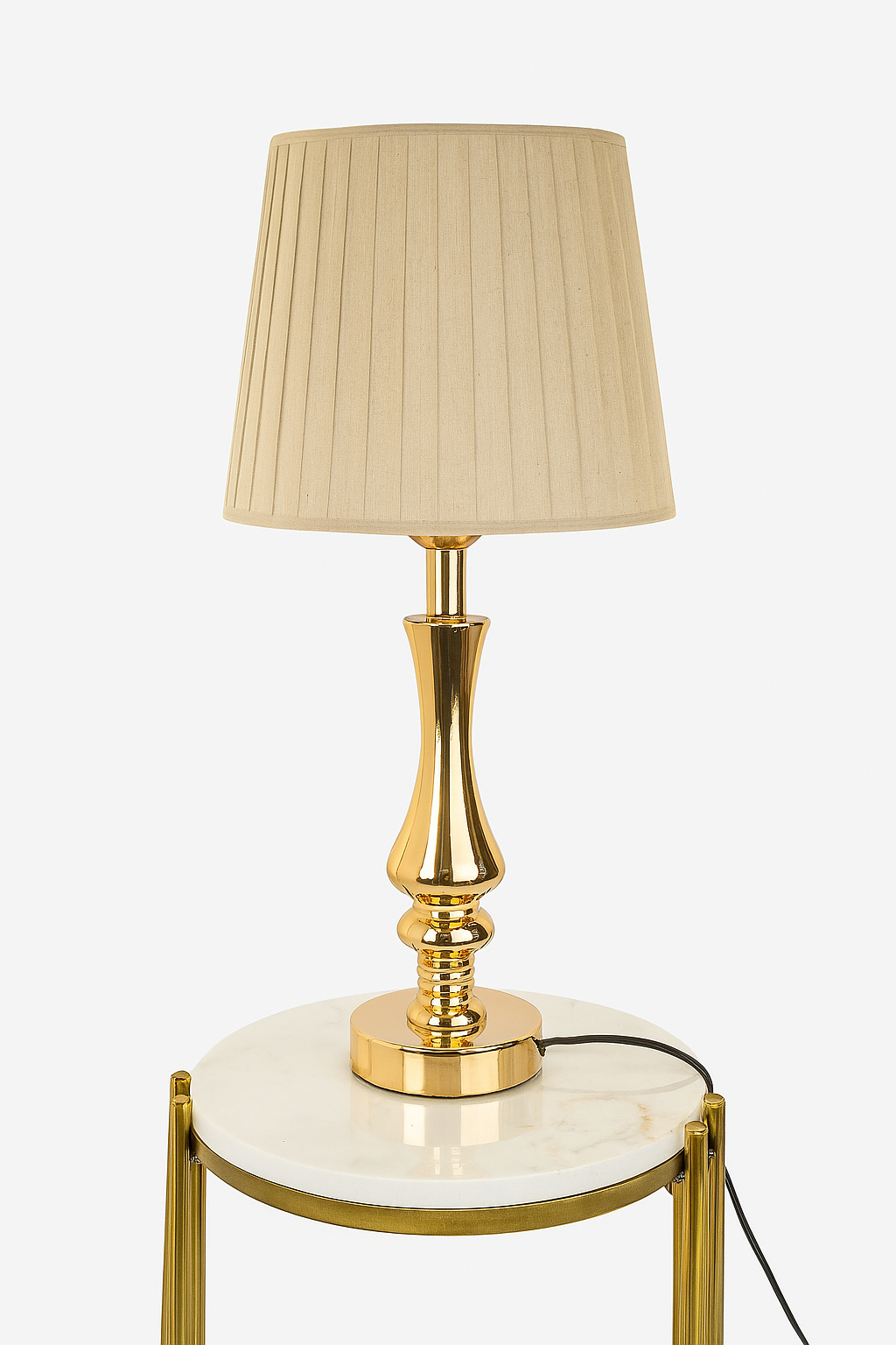 Golden Spindle Table Lamp