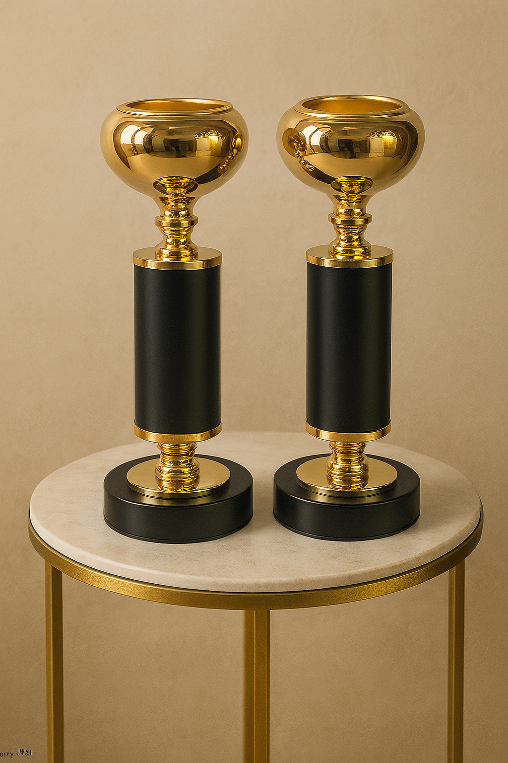 Gilded Chalice Candle Holder