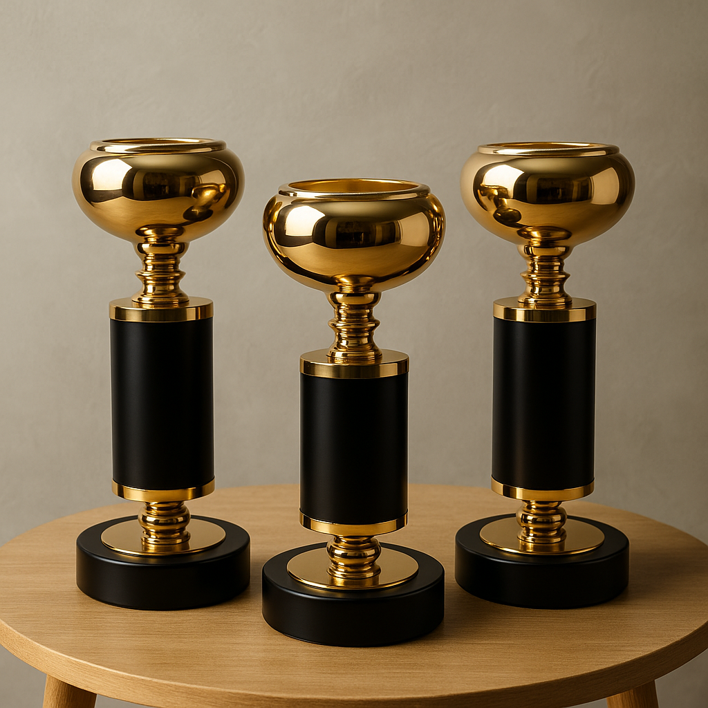 Gilded Chalice Candle Holder