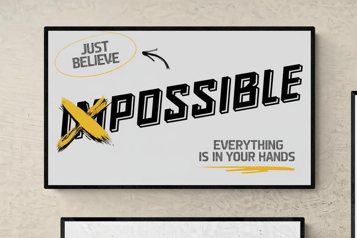 Pair Of 3 Inspirational Home Decor - Contemporary Quote Wall Art Frames