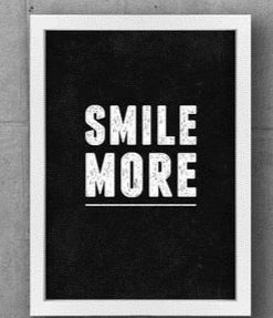 Smile More &amp; Worry Less | Motivational Wall Frame Set Pair Of 2(12x16)
